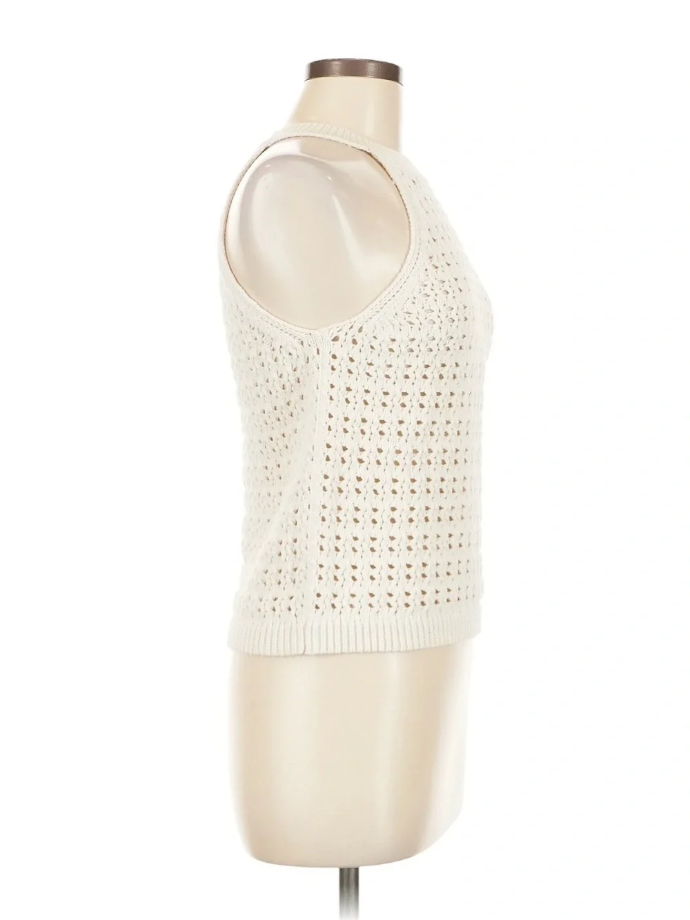 Universal Thread Cream Crochet Halo-Neck Tank Top Medium M - Picture 3 of 7